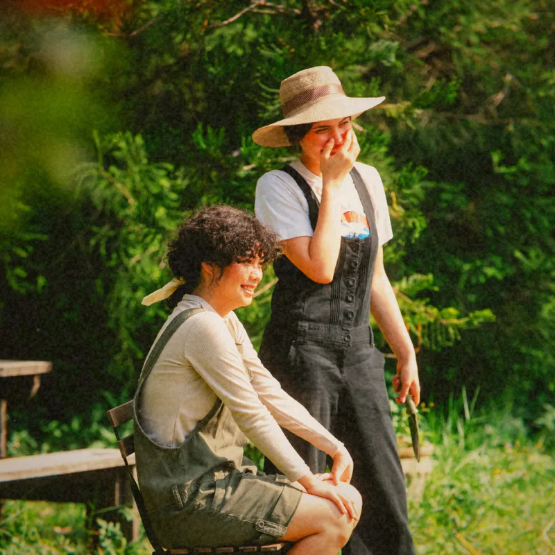 A shared laugh — 1972 app-engine look